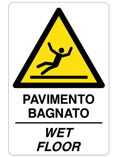 Cartello Pavimento bagnato/ Wet floor